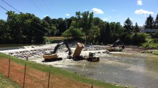 Frankenmuth fish ladder construction [upl. by Dominga]