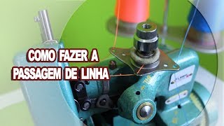 Passagem de Linha OverloqueOverlock Semi Industrial GN16D Flawil Máquinas [upl. by Ellehcram]