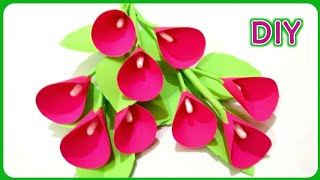 Simple paper flower making  Phool kaise banaye  How to make paper flower [upl. by Oirasec]