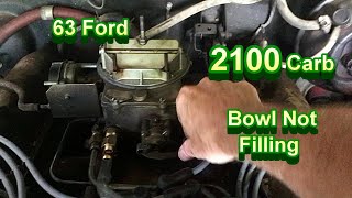 Ford 2100 Carburetor Float FIX amp 1963 390 FE Mercurys First Idle [upl. by Crispin]