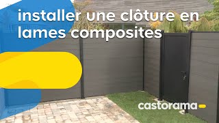 Installer une clôture en lames composites Castorama [upl. by Sldney]