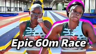 Full Race Tina Defeated Tia Clayton In Epic 60m At Tyson Invitational 2024 [upl. by Kavita]