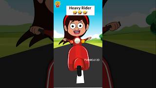 Dont miss the end🤣 funmoji2d rider bike newbike bikelover biker ladyrider comedy cartoon [upl. by Sixele]