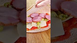 Pizza is actually a sandwich pizzasandwichrecipe pizzalover pizzarecipe pizzahut easycooking [upl. by Chill613]