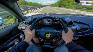 POV Novitec Ferrari F8 NLargo Spider on the Autobahn [upl. by Reisinger]