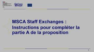 Kit de montage de projets MSCA Staff Exchanges 2023 [upl. by Linders517]