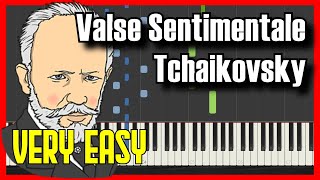 🎹 How to Play Valse Sentimentale  P Tchaikovsky ✅  【2024】Easy Slow Piano Tutorial Synthesia [upl. by Airetal736]