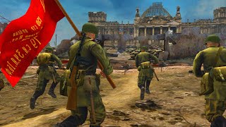 Soviet Red Army Charge REICHSTAG DEFENSE  Men of War GoH Mod Battle Simulator [upl. by Carl]