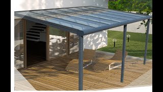 Aufbauanleitung Aluminium Terrassenüberdachung VITRO mit Glas oder Plexiglas Eindeckung [upl. by Ayiram]