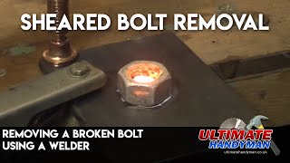 Removing a broken bolt using a welder [upl. by Blunt]