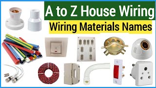 Electrical house wiring materials name amp pictures  House wiring list with images  Electrician work [upl. by Lezti]