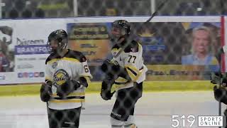 GOJHL  KitchenerWaterloo Siskins vs Brantford Bandits [upl. by Nuhsed913]