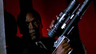 Naked gun 2 12  Gun Assembly scene OJ Simpson rooftop shootout [upl. by Etnahsal]