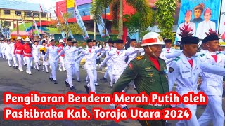 quotFormasi Garudaquot Pengibaran Sang Merah Putih oleh Paskibraka Kab Toraja Utara 2024 [upl. by Eisiam]