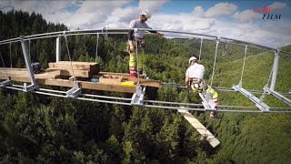 18092015 Faszination schon beim Bau der Hängeseilbrücke MörsdorfSosberg [upl. by Gower]