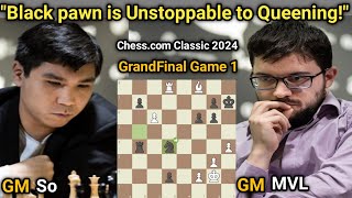 Wesley So VS Maxime Vachier Lagrave  Chesscom Classic 2024  Grandfinal Game 1 [upl. by Nortal]