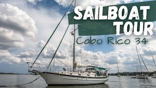 Full BOAT TOUR Selfsufficient off grid 37ft Liveaboard Bluewater Sailboat  Log 20 [upl. by Leimad]