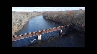 Drone tour of Northwest WIlbraham and the Chicopee River 16 Nov 2023 [upl. by Argent]