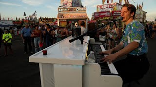 WATCH NOW The Strolling Piano with Matt Soverns at the Porter County Fair [upl. by Llenaj703]