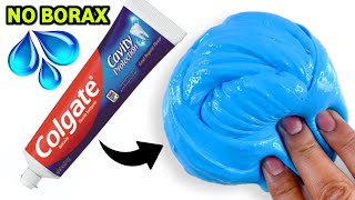 No Borax Colgate Toothpaste Slime💦 How to make Slime with Colgate Toothpaste at home easy ASMR [upl. by Ecenaj225]