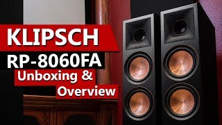 Klipsch RP8060FA Reference Premiere Dolby Atmos Speaker  Unboxing and Overview [upl. by Giule]