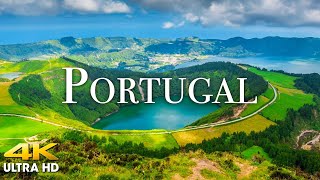 FLYING OVER PORTUGAL 4K UHD Beautiful Nature Scenery with Relaxing Music  4K VIDEO Ultra HD [upl. by Regor]