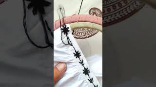 Beautiful Hand Embroidery for Trouser easy viralvideo embroiderypatterns borderembroiderydesign [upl. by Ralf281]