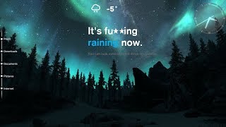 Aurora Night Rainmeter Theme [upl. by Fawn]