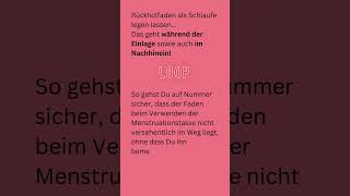 Menstruationstasse und GyneFIX® [upl. by Eiramanig765]