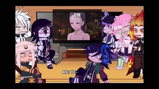 Demon slayer gacha react  hashira react to rengoku the third wheel  video credit to RG33 [upl. by Aihsot]