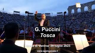 Arena di Verona 2023 estratti video dalla prima di Tosca 29 luglio 2023 [upl. by Adnocahs332]