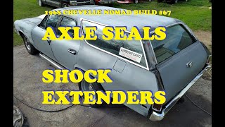 1968 Chevelle Nomad Restoration  Part 67  Rear Axle Seals  Rear Shock Extenders  Fluid Change [upl. by Abelard]