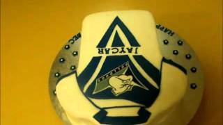 NRL BULLDOGS JERSEY FONDANT CAKEwmv [upl. by Hannahs]