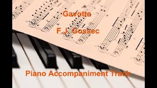 Gavotte by FJ Gossec Suzuki Violin School Vol1 Piano Accompaniment Track [upl. by Kelam]