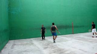 SQUASH GAME  JAI ALAI WITH TENNIS RACKETS amp BALLS [upl. by Anital]