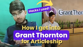 HOW TO GET INTO BIG 4 BIG 6 for Articleship [upl. by Gabey]