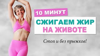 Сжигаем жир на животе 10 минут Все упражнения стоя  Natinfitness [upl. by Nyrual]