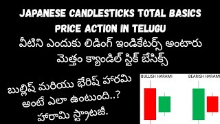 Bullish harami and bearish harami candlestick patterns in Telugu  harami candlestick strategies [upl. by Semreh]