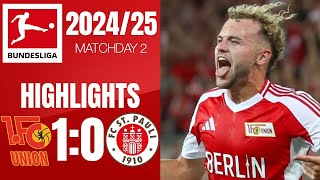 1 FC Union Berlin  FC St Pauli 10 Highlights Bundesliga 202425 union berlin vs st pauli [upl. by Aleak]