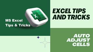 Auto adjust columns in Microsoft Excel Excel Tips and Tricks [upl. by Liag]