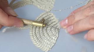 Luneville Embroidery Tutorial Beginner Module 3 Lesson 3 [upl. by Haniraz]