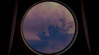 ⚓ Rain Thunder and Ocean Sounds Aboard of a Fishing Boat Soundscape Video for Relaxing amp Sleeping [upl. by Anileuqcaj]