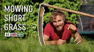 Mowing Short Grass  Beginners Guide to Scything Step 3 [upl. by Notyal]