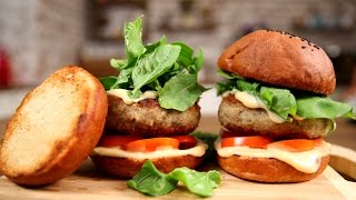 Chicken Burger Recipe  Easy To Make Burger Recipe  The Bombay Chef  Varun Inamdar [upl. by Georgette178]