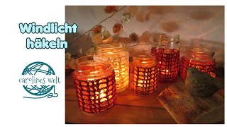 Windlicht quotCOLOSSEUMquot Häkelanleitung  super einfach Upcycling [upl. by Layman562]