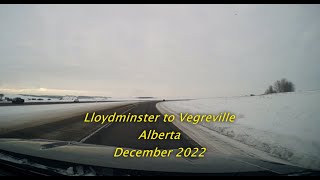 Lloydminster to Vegreville Alberta  December Saskatchewan Trip Part 10 [upl. by Verada]