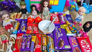 All types of chocolate mixing and eating in Barbie dollBarbie show tamil [upl. by Aleyak817]