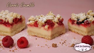 Recette des Carrés Crumble aux Fruits Rouges Crème à lAmande et au Citron [upl. by Ecirtra923]