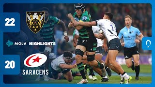 NORTHAMPTON SAINTS vs SARACENS 2220  HIGHLIGHTS  PREMIERSHIP RUGBY  MOLA TV [upl. by Eutnoj66]