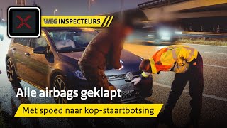 Alle airbags geklapt bij kopstaartbotsing  Weginspecteurs 7 [upl. by Siol]